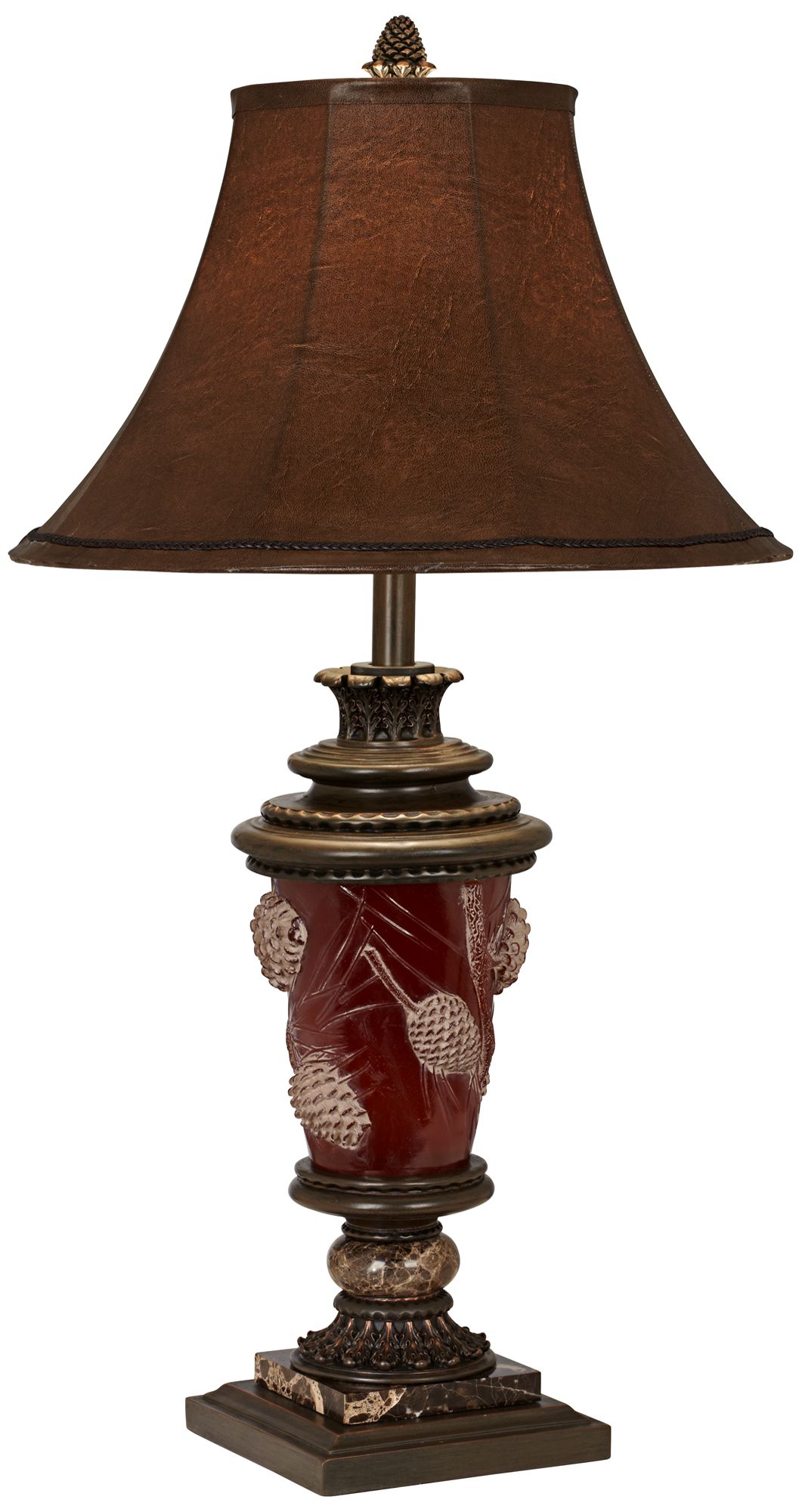 Glacier Mountain Pinecone Glow Night Light Table Lamp