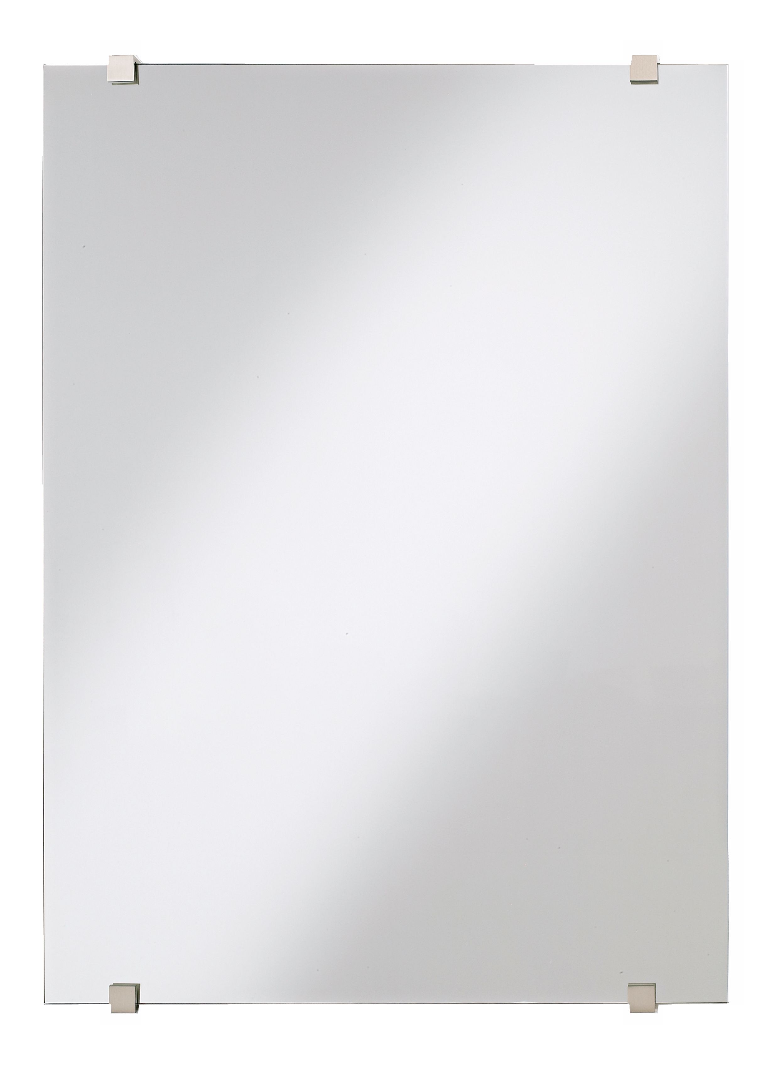 The Post Collection Nickel Finish Bracket 32" High Mirror