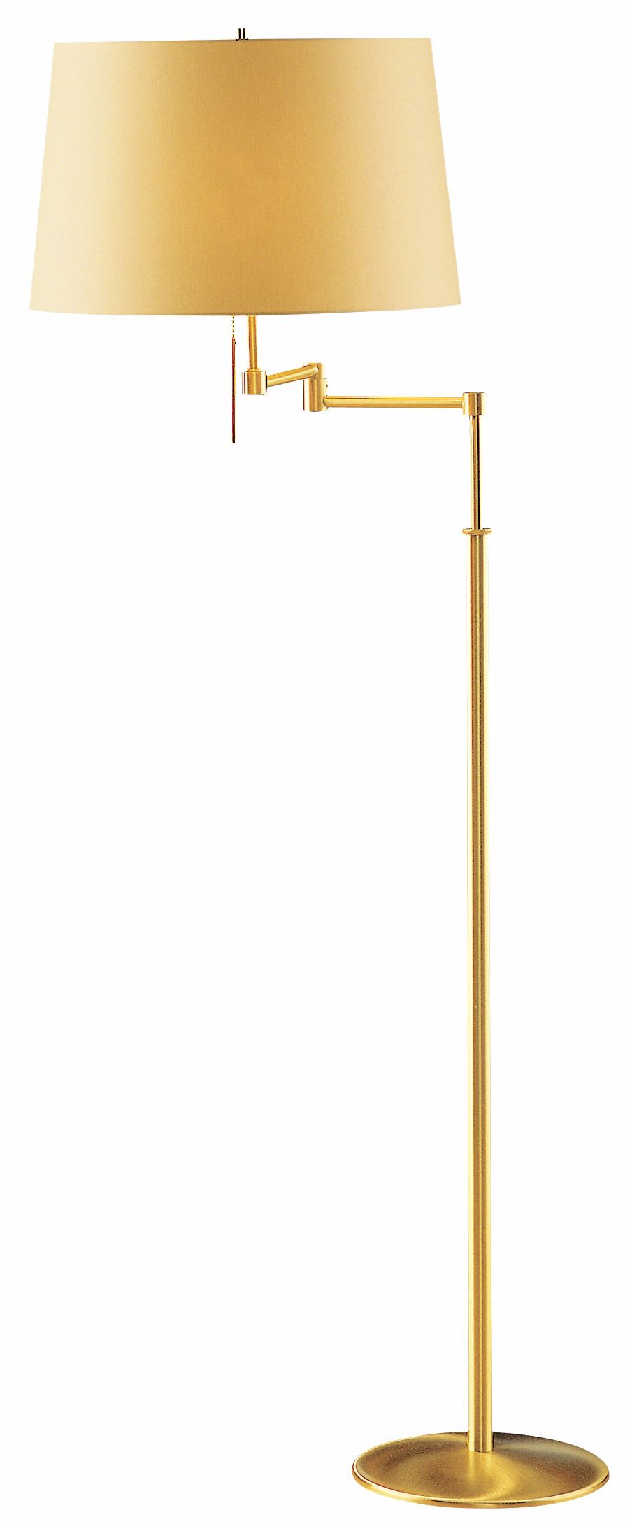 Holtkoetter Brushed Brass Kupfer Shade Swing Arm Floor Lamp