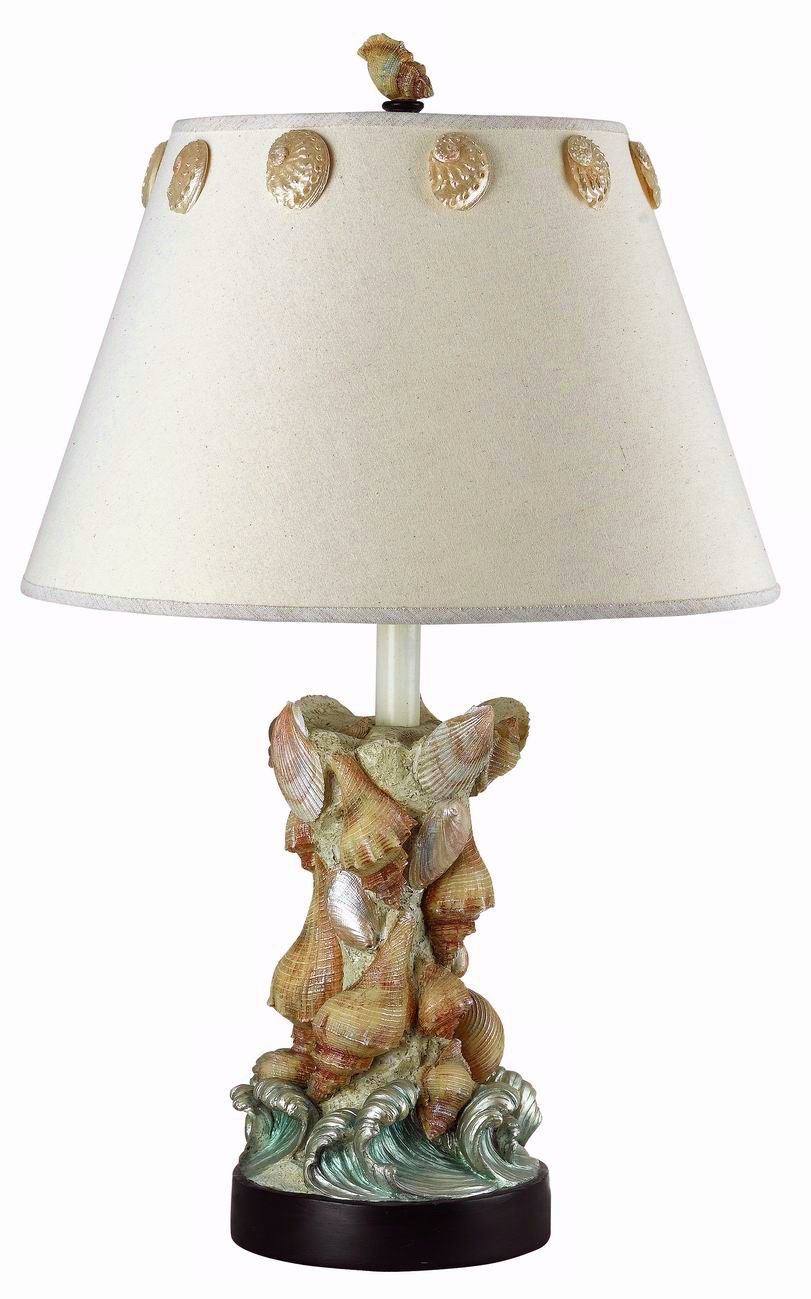 Seashell and Waves Themed Table Lamp