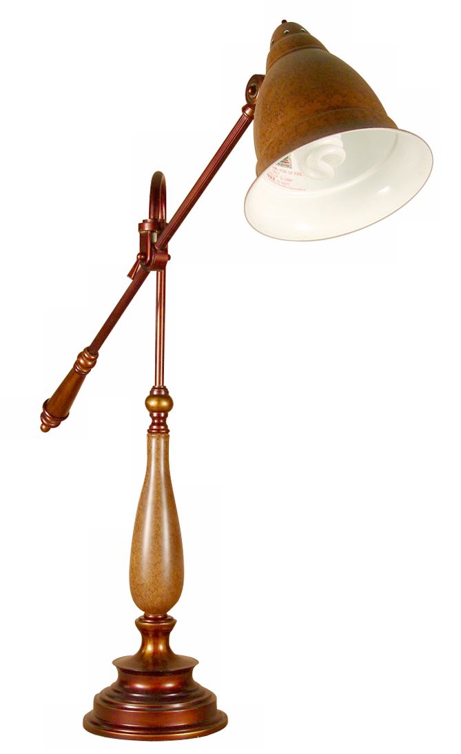 Dale Tiffany Metal Art Series Red Wine Balance Arm Desk Lamp