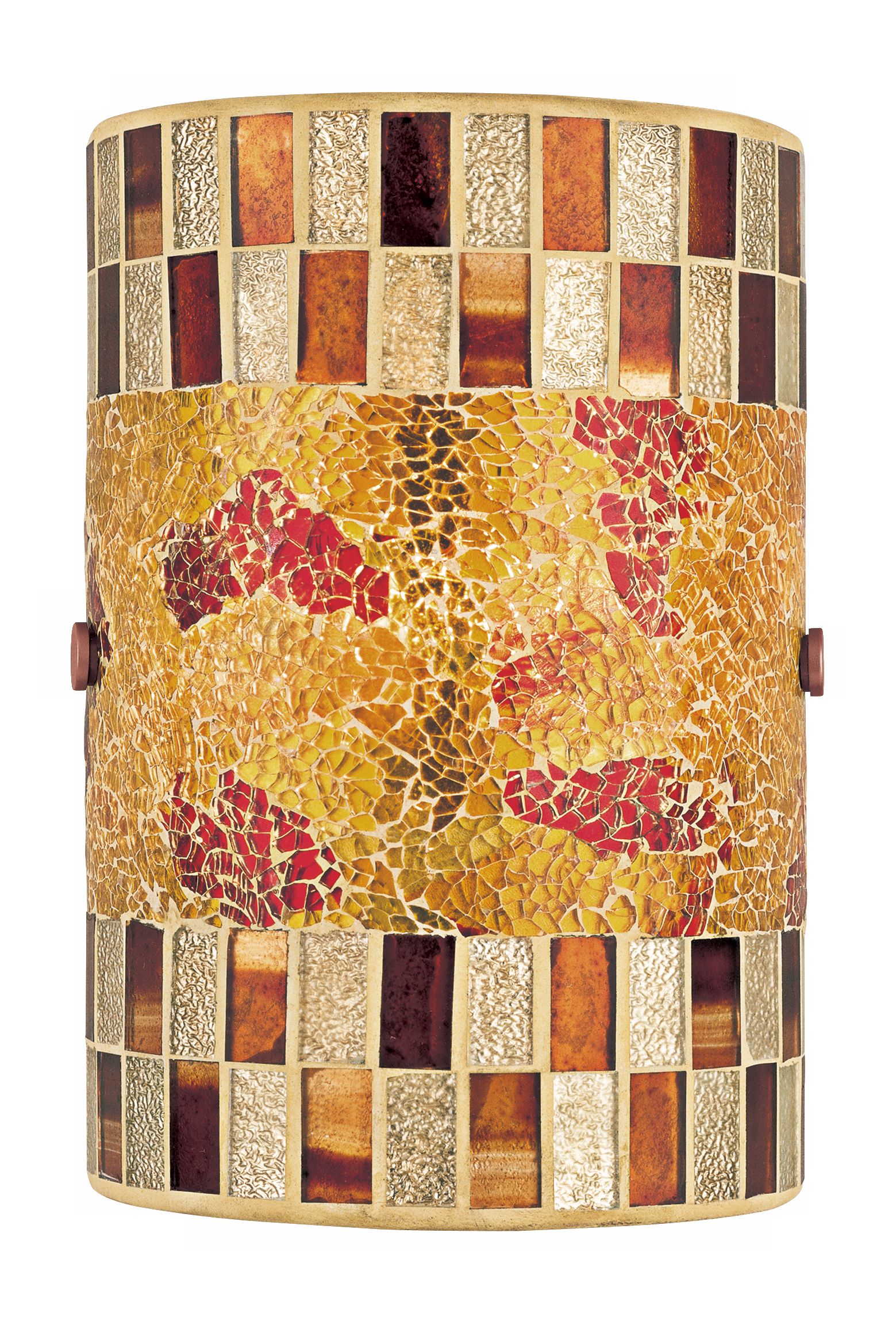 Contempo Cylinder 9 1/4" High Crackle Glass Wall Sconce