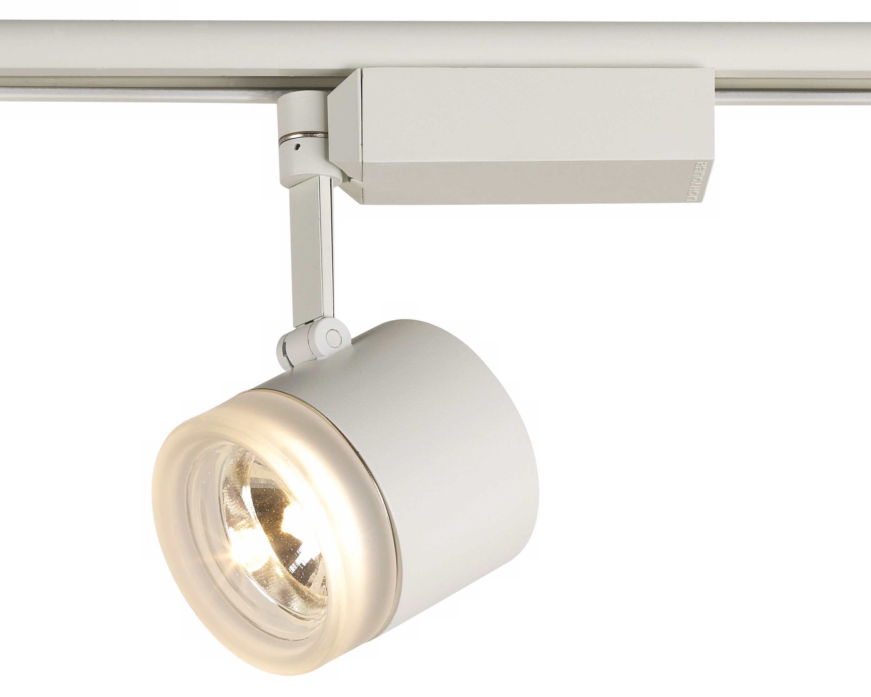 Lightolier Glass Cylinder White Track Head
