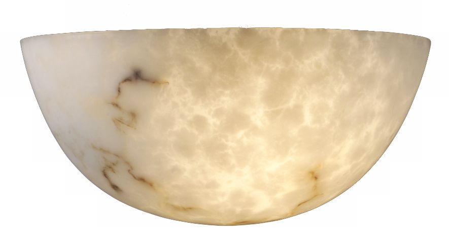 Faux Alabaster Large Quarter Sphere Wall Sconce