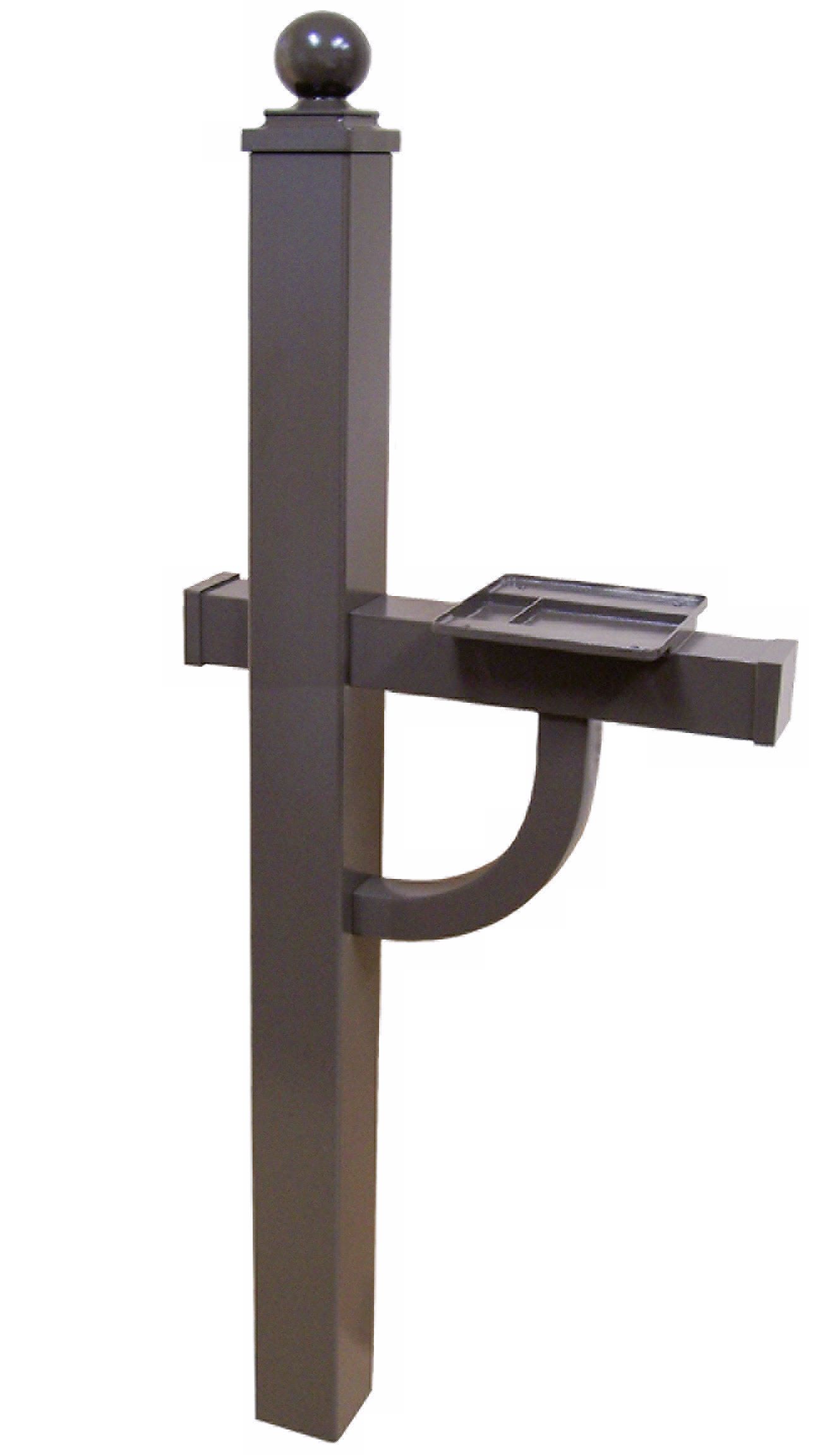 Metallic Bronze Deluxe In-Ground Mailbox Post