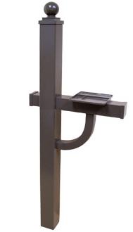 Metallic Bronze Deluxe In Ground Mailbox Post 63136