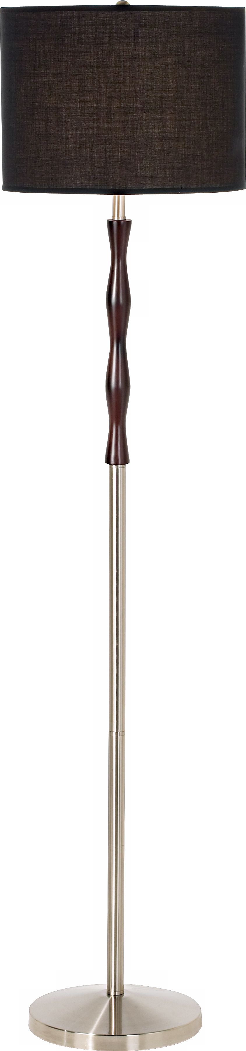 Walnut Twist Floor Lamp