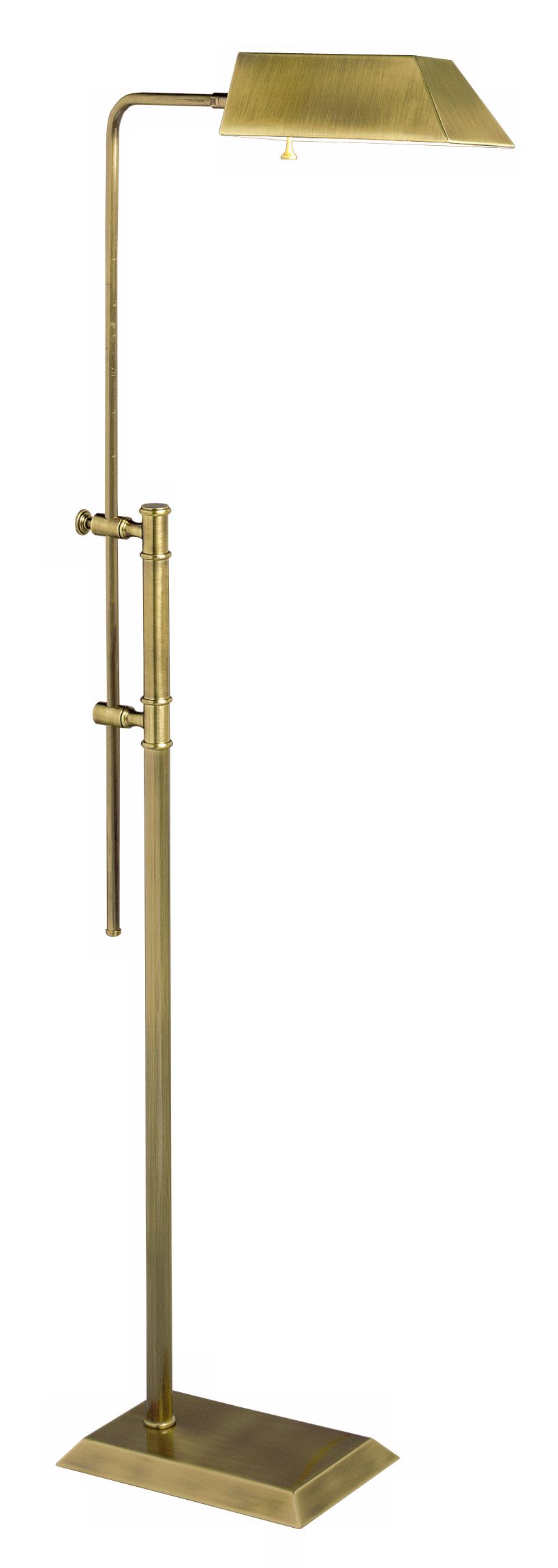 Adjustable Antique Brass Pharmacy Floor Lamp
