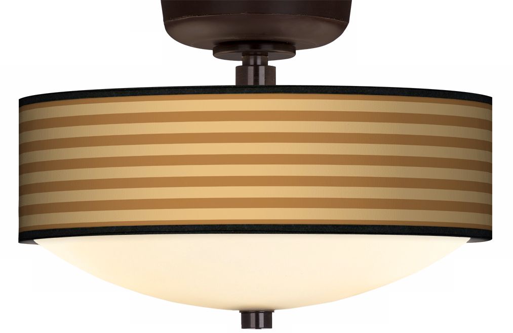 Butterscotch Parallels Giclee Energy Saver Bronze Fan Light Kit