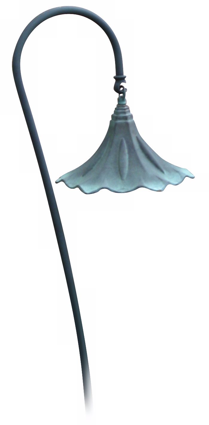 Acid Verde Brass Hat 10" Wide Low Voltage Landscape Light