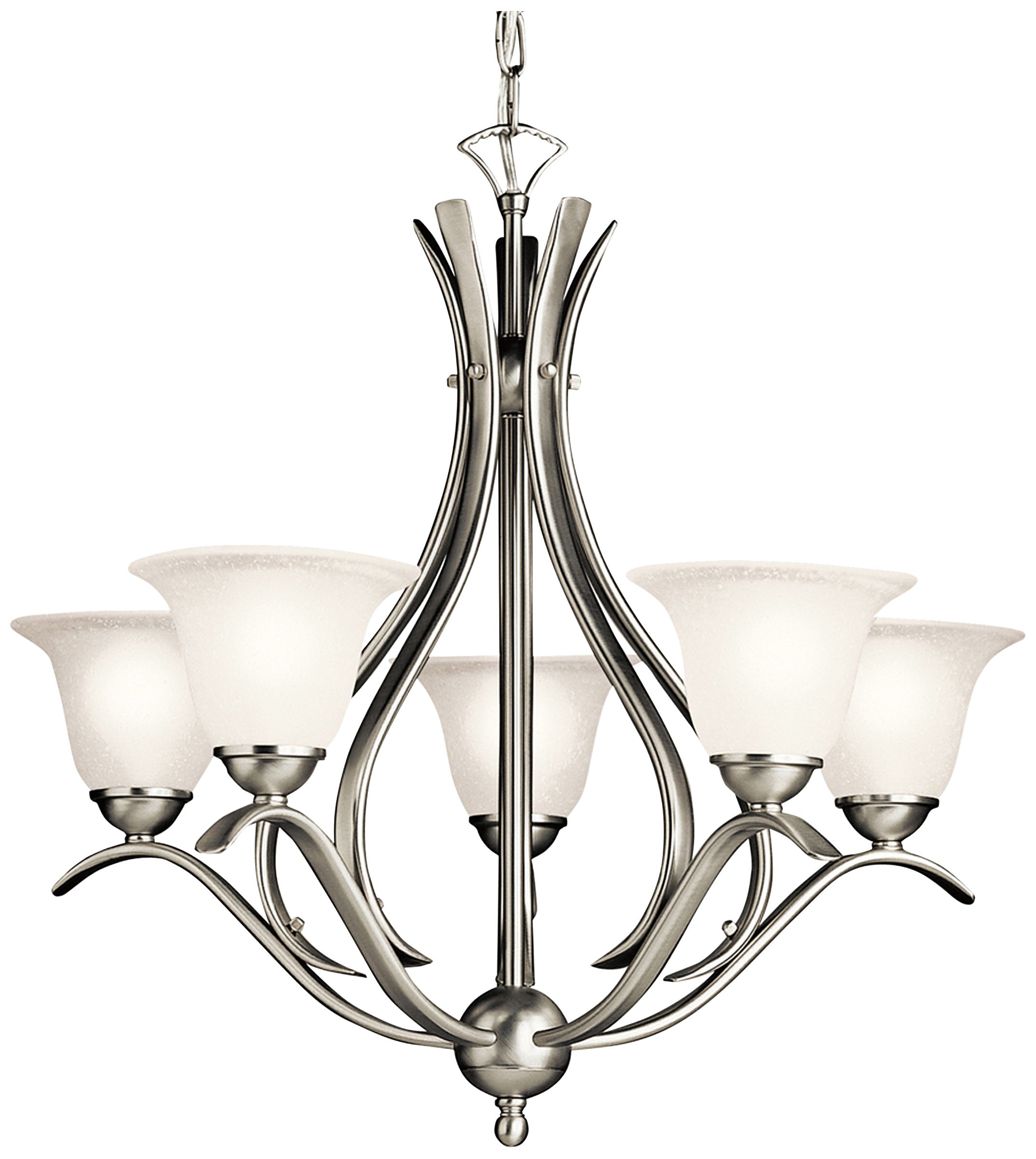 Dover Collection Brushed Nickel  Five Light Chandelier