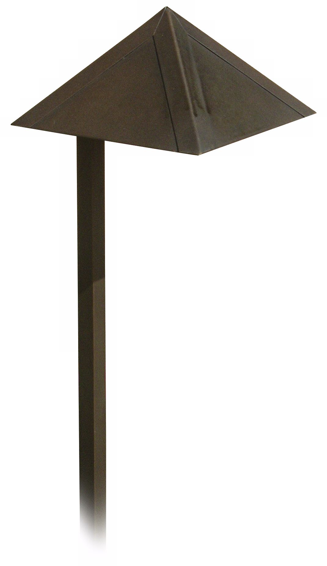 Acid Rust Brass Pyramid Low Voltage Landscape Light