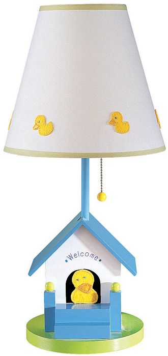 Yellow Duck Bird House Table Lamp