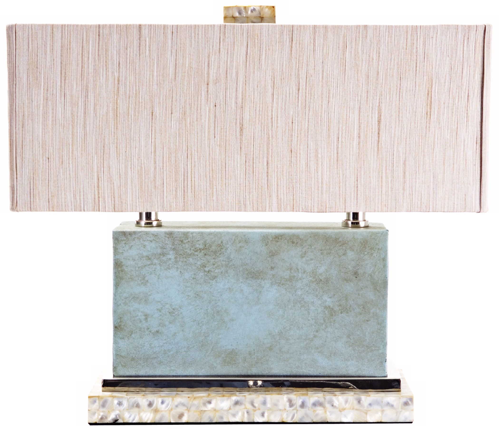 Frederick Cooper Cabo Spa Blue Rectangular Table Lamp