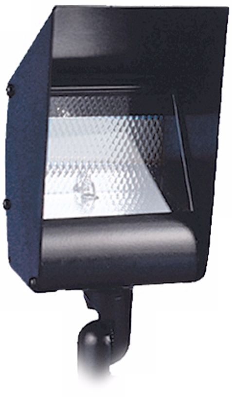 Hooded Black Outdoor Landscape Floodlight