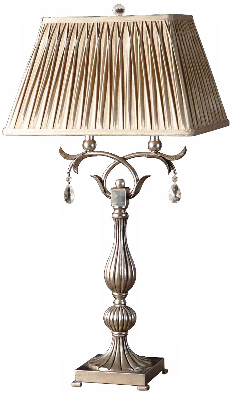 Uttermost 2-Light Floriane Champagne Silver Table Lamp