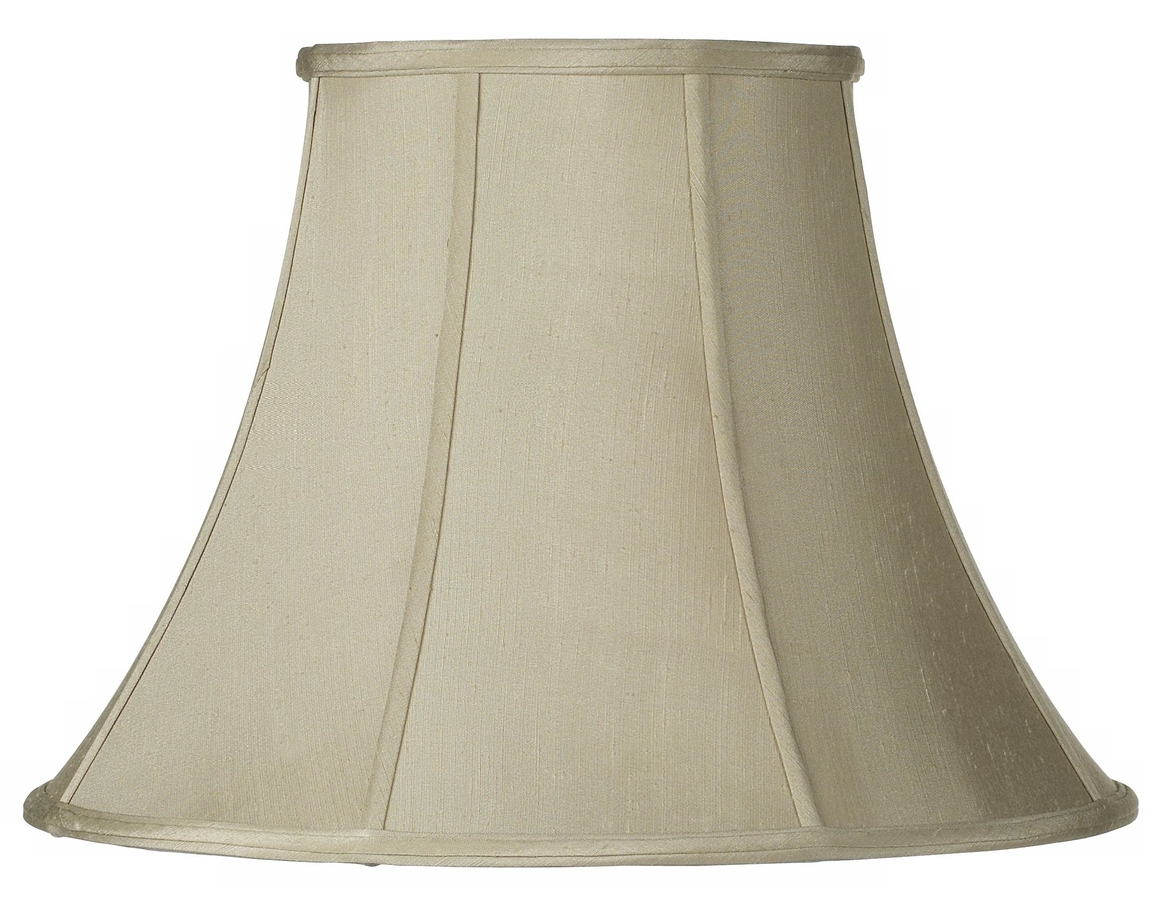 Taupe Fabric Bell Lamp Shade 9x18x13 (Spider)