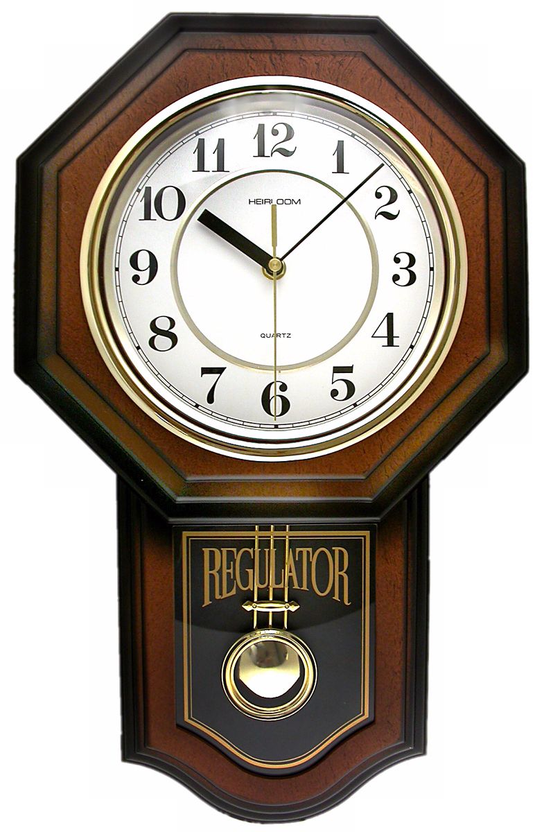 Vienna Brown Pendulum 18 3/4" High Wall Clock