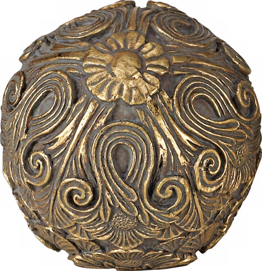 French Gold Decorative Carved Ball