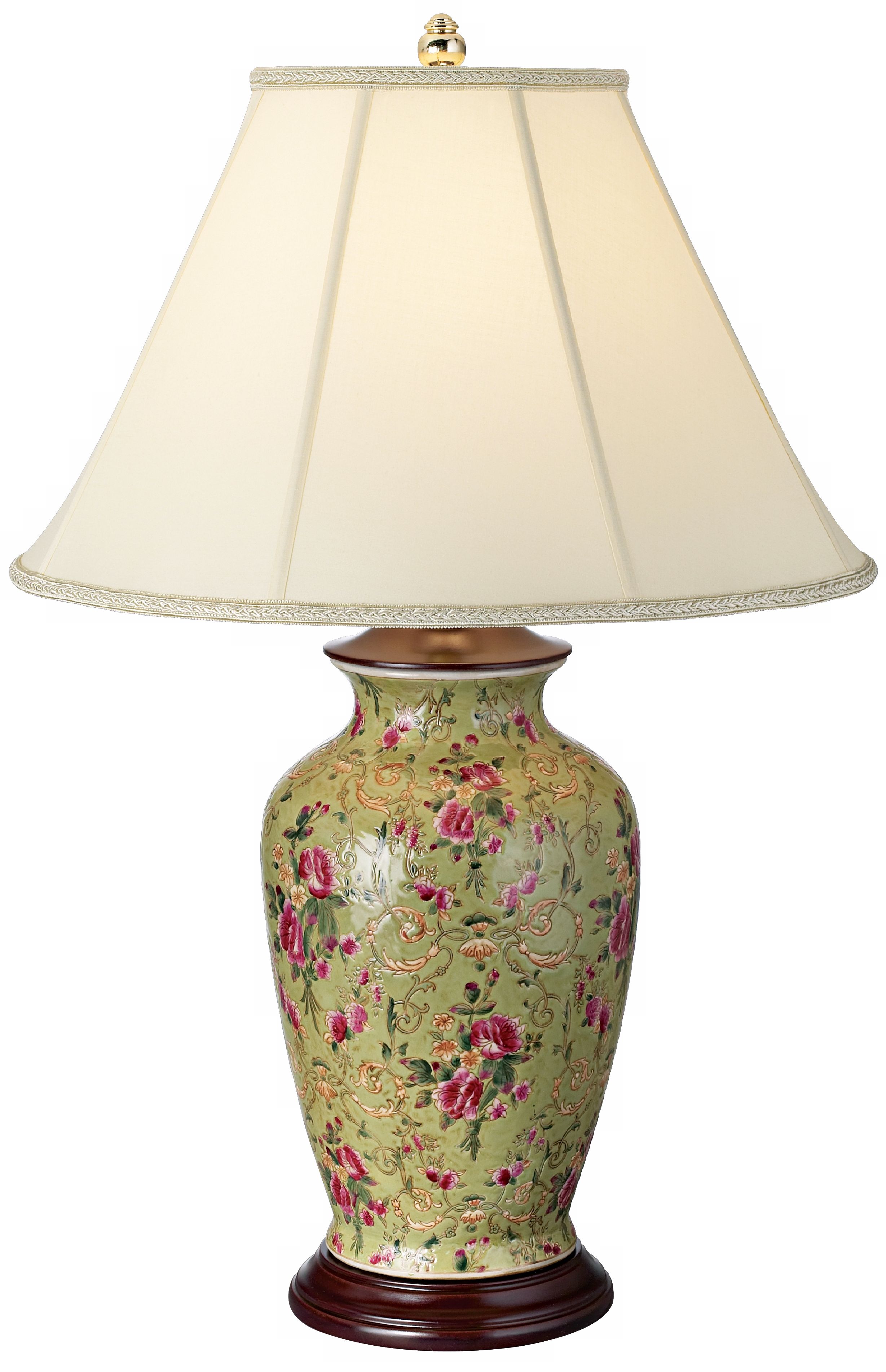 American Rose Ginger Jar Porcelain Table Lamp