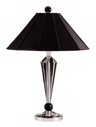 Schonbek Jasmine Black Crystal Table Lamp