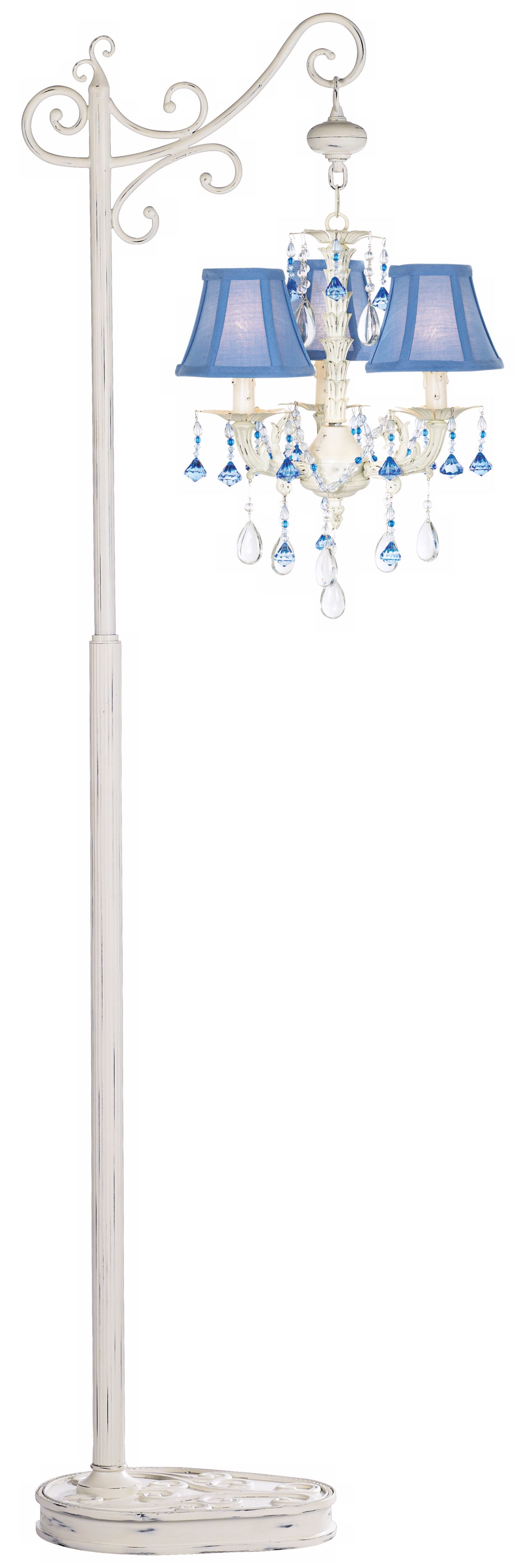Blue Bell Mini Three Light Floor Stand Chandelier