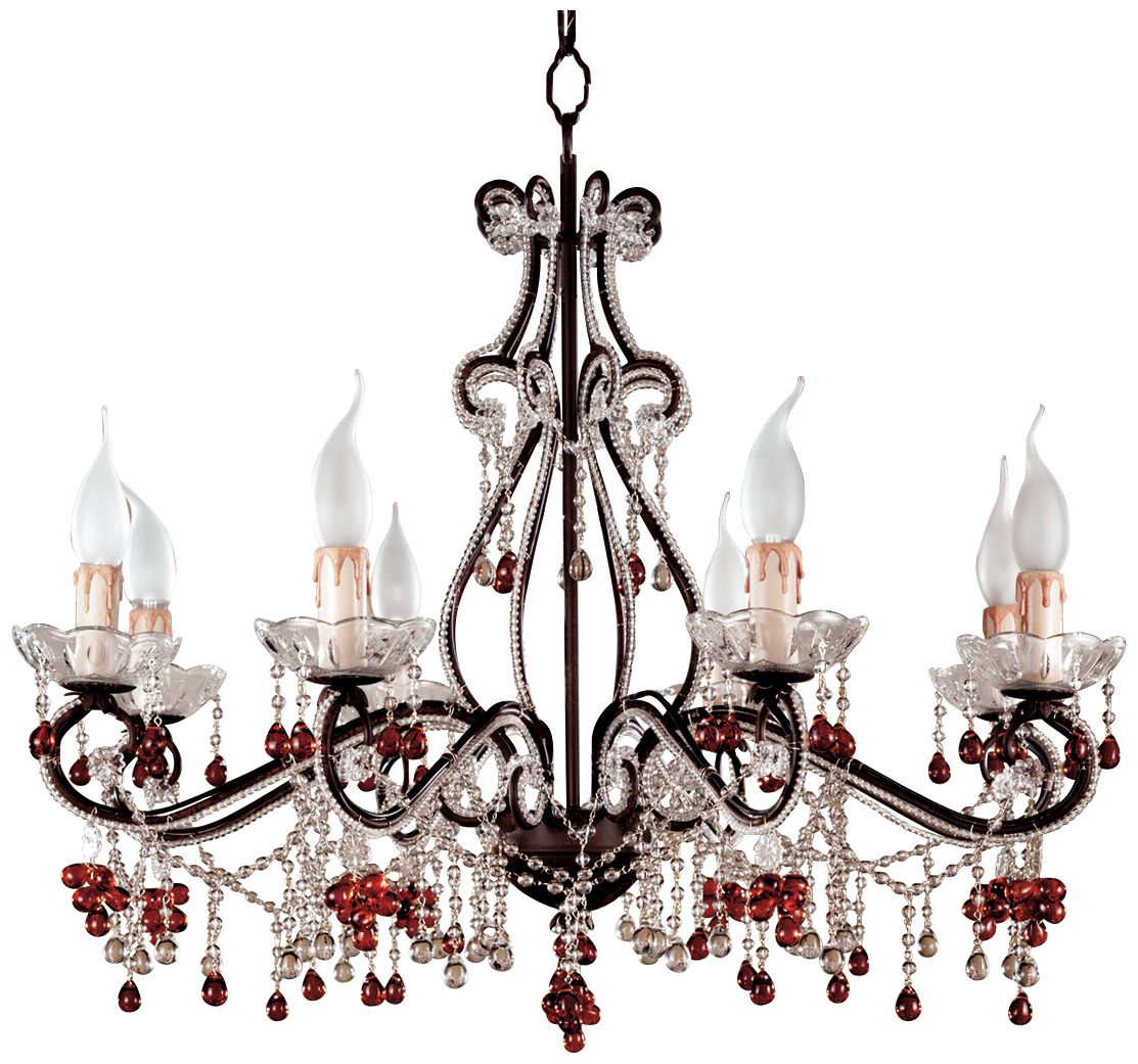 Parisian Eight Light Amber Chandelier