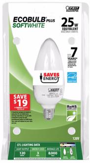 Three Watt Energy Saving Candelabra Bulb 65042