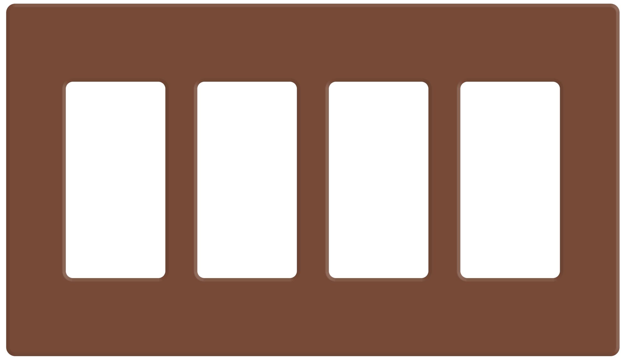 Lutron Sienna Four Gang Faceplate