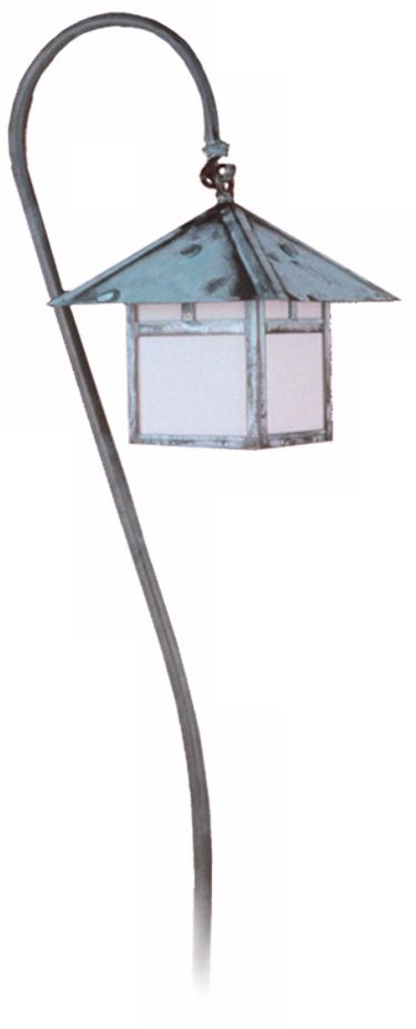 Solid Brass Verde Finish Landscape Lantern