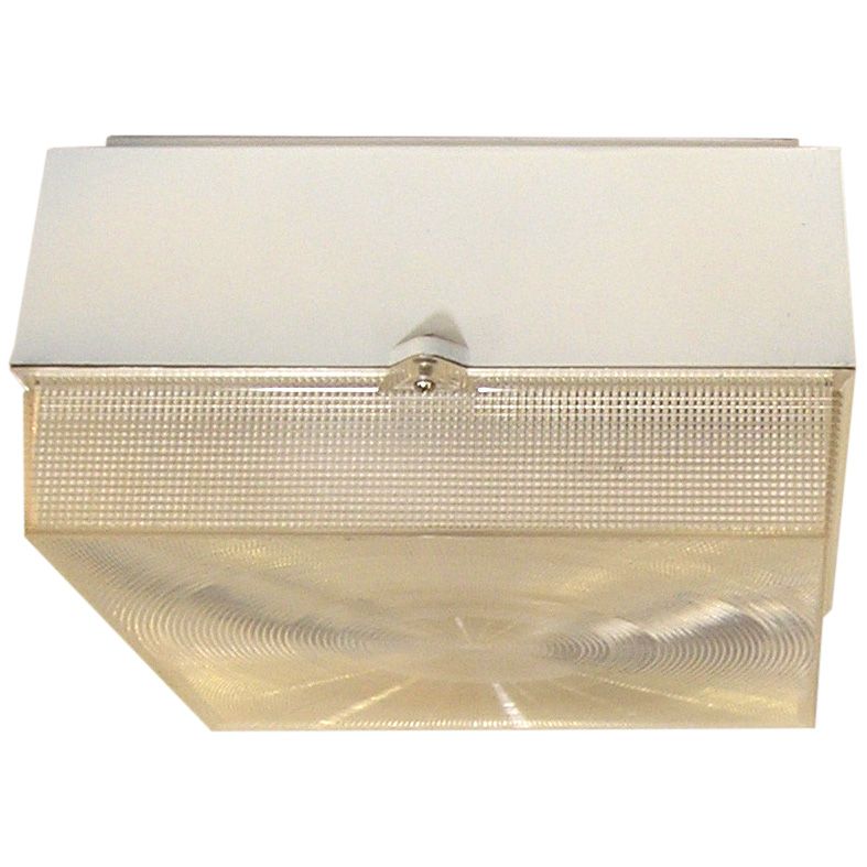 White Finish 10" High 10" Wide Fluorescent Flushmount