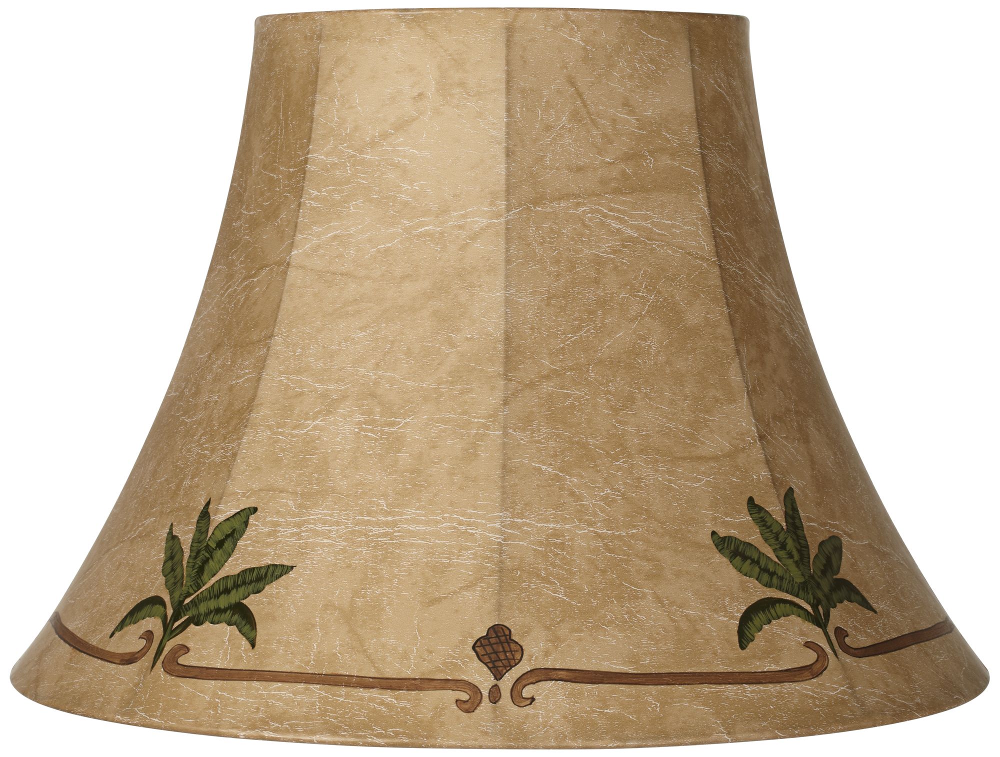 Palm Leaf Faux Leather Lamp Shade 9x18x13 (Spider)