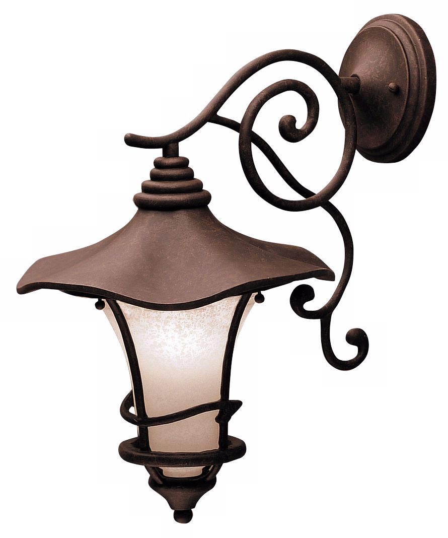 Kichler Weathered Bronze 19"  Down Mount Outdoor Wall Light