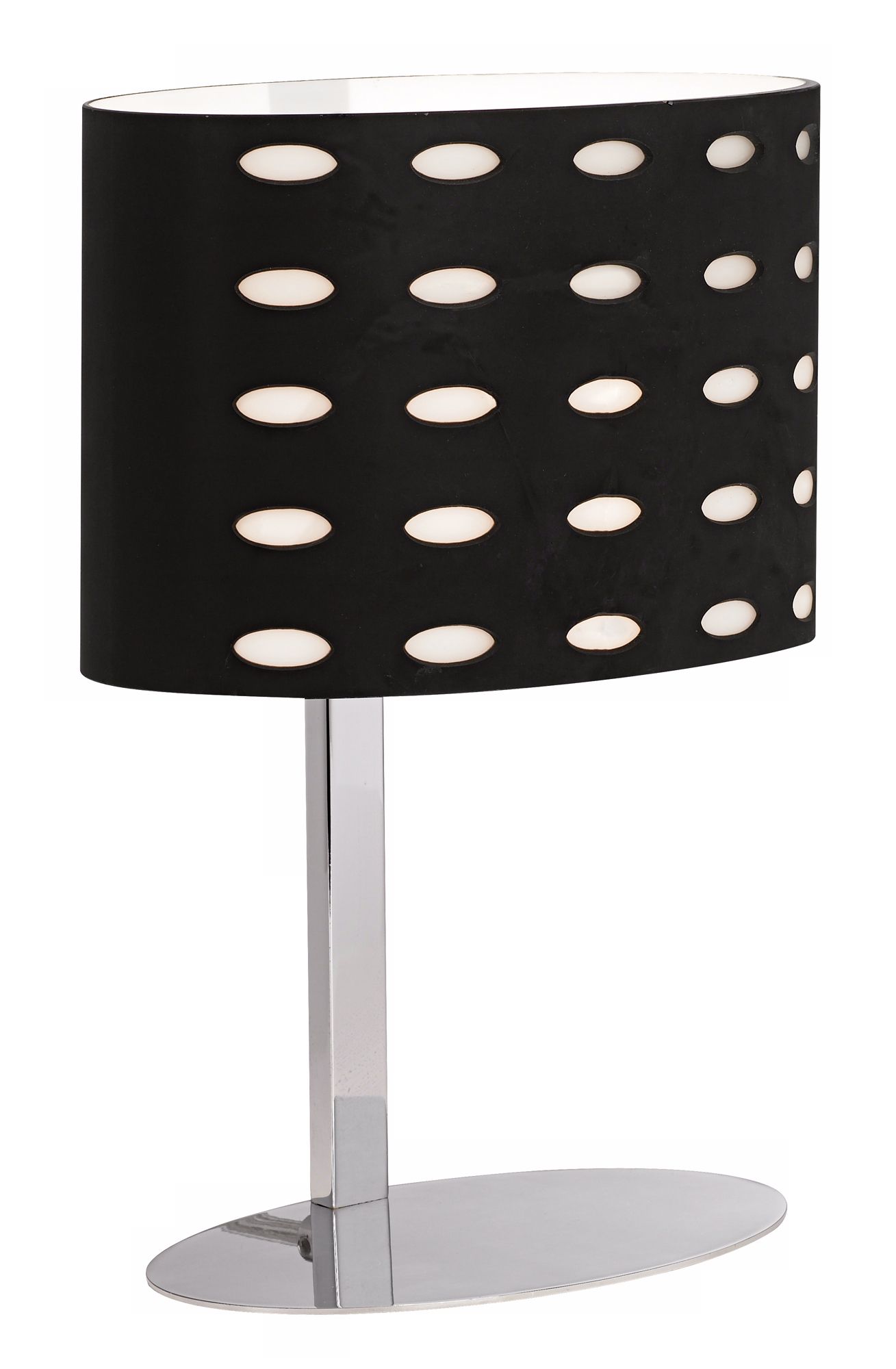 Possini Euro Design Black Eyelet Glass Table Lamp