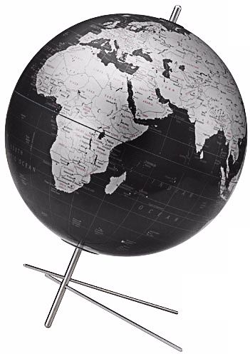 Copenhagen 12" Silver Metallic Desk Globe