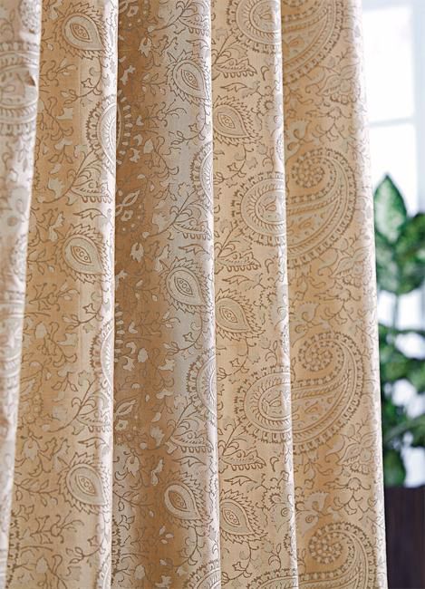 Paisley Dupioni Silk Taffeta Drapes