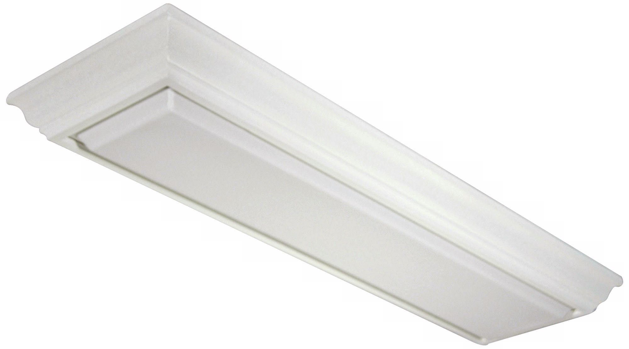 Crown Molding White Finish Fluorescent Ceiling Light