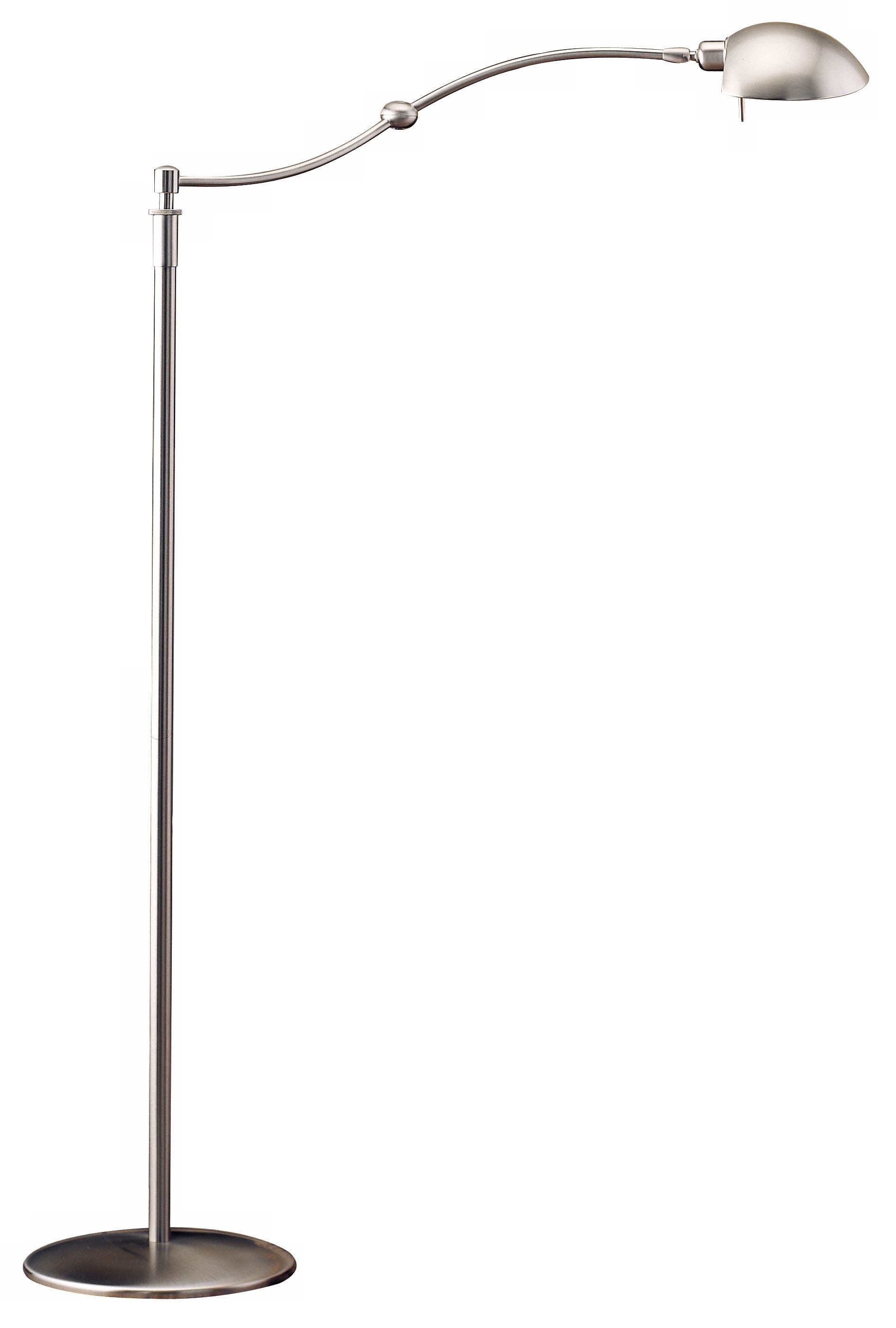 Satin Nickel Pharmacy Swing Arm Holtkoetter Floor Lamp