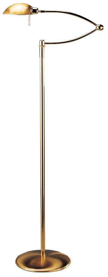 Dual Brass Pharmacy Swing Arm Holtkoetter Floor Lamp