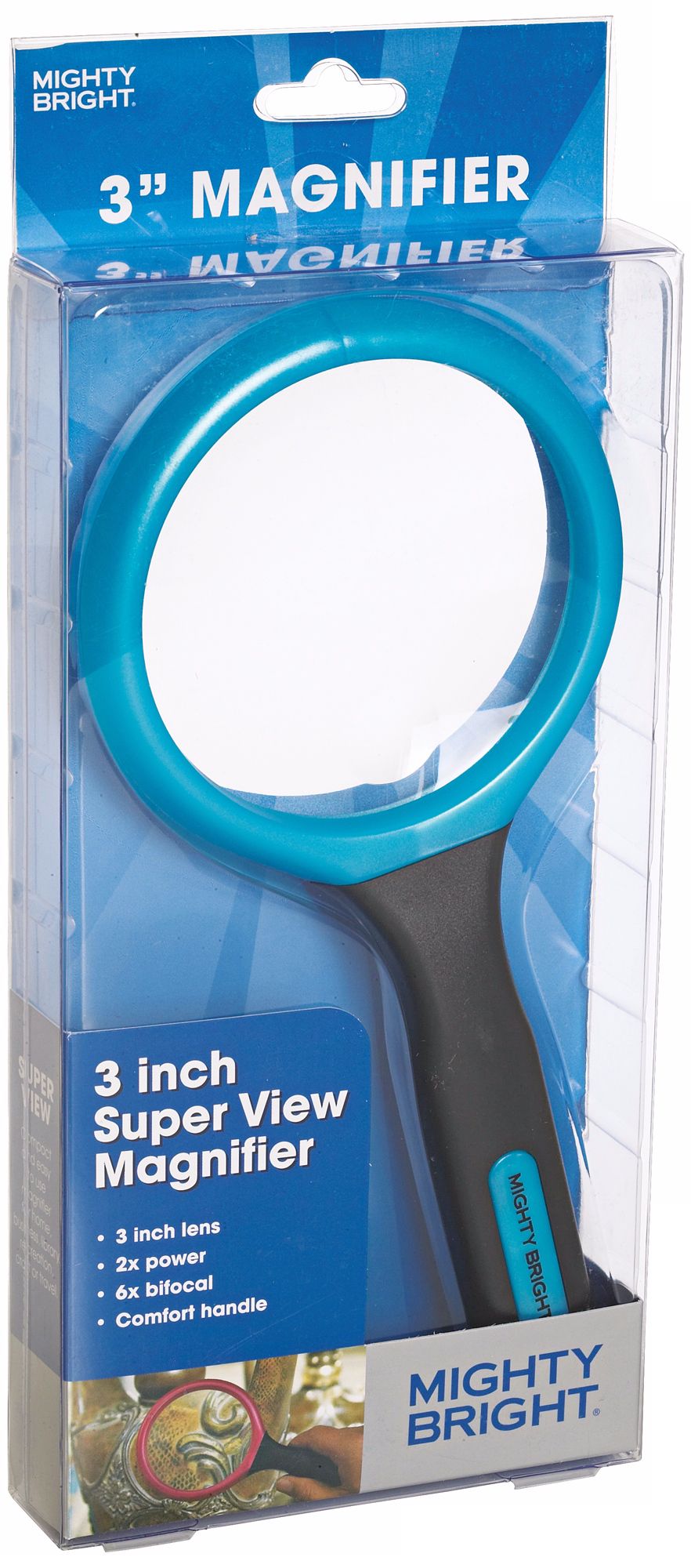 Mighty Bright Blue 3" Wide Magnifier