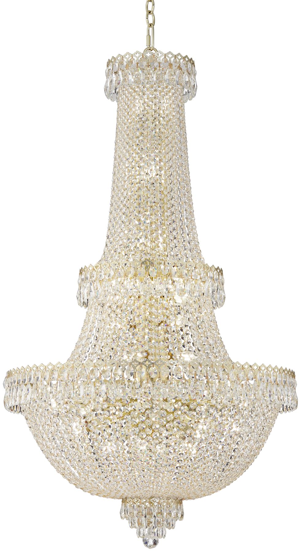 Schonbek Camelot Gold 41-Light Large Crystal Chandelier