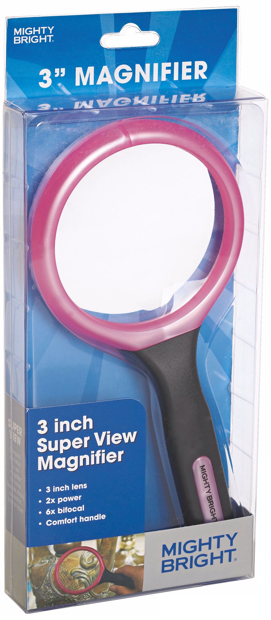 Mighty Bright Pink 3" Wide Magnifier