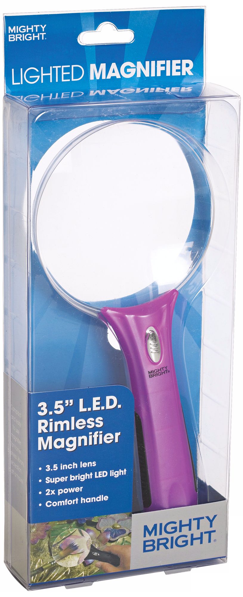 Mighty Bright LED Purple 3 1/2" Wide Magnifier