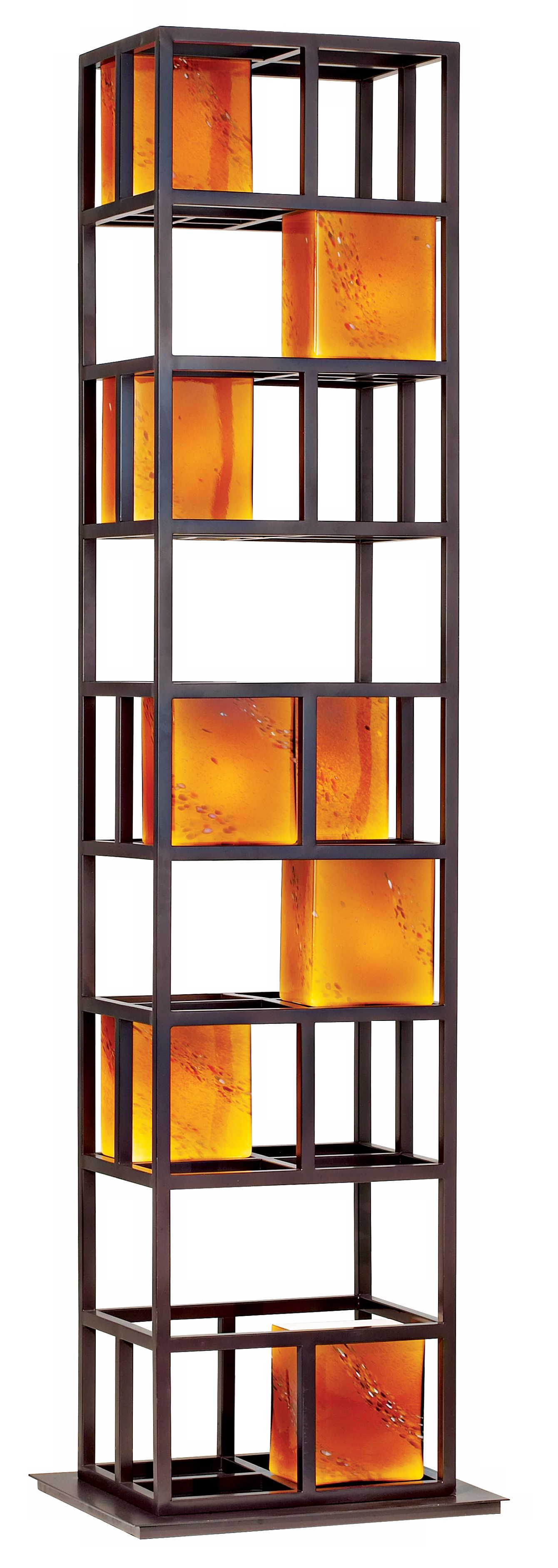 George Kovacs Bronze Tower Floor Lamp