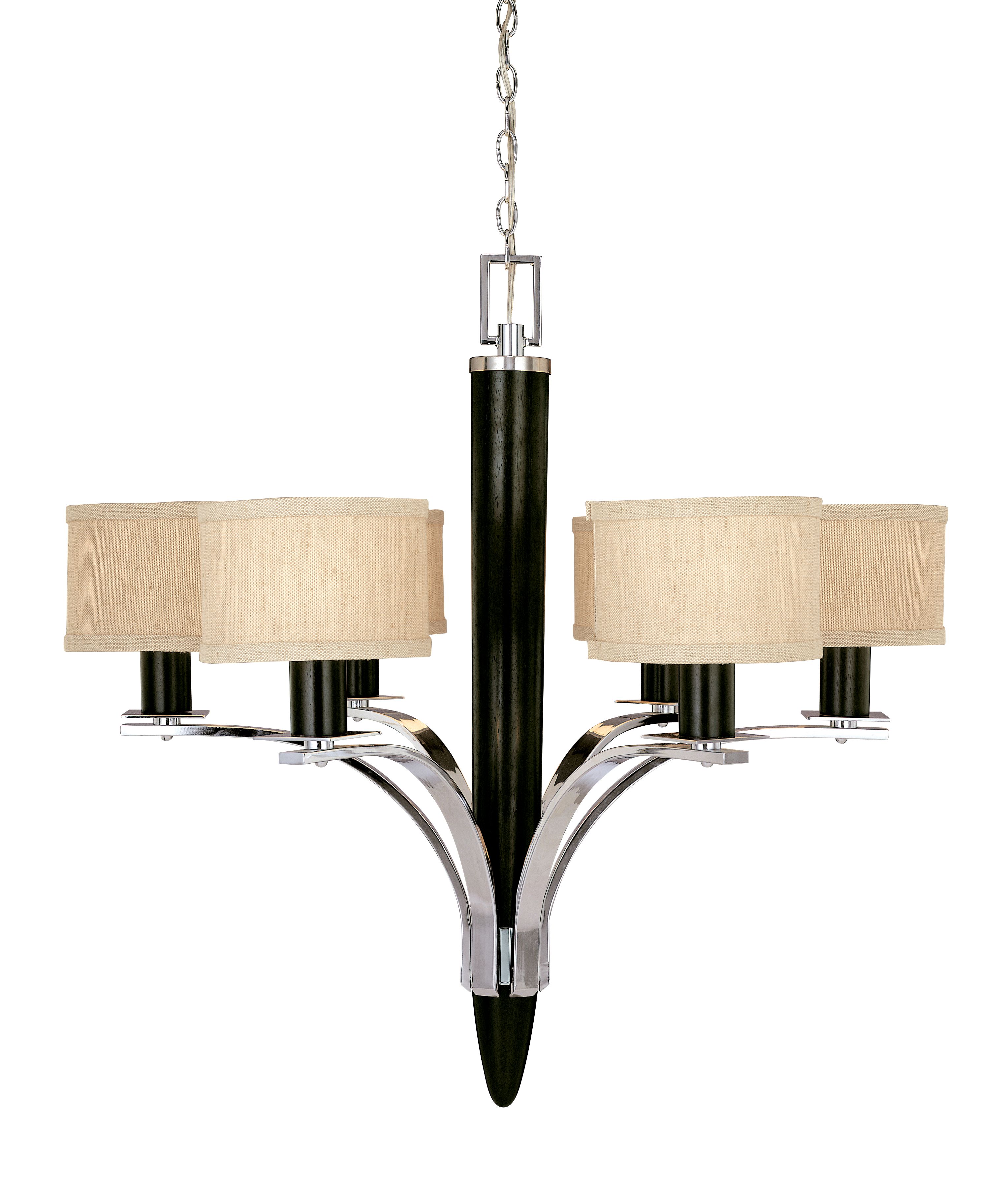 Kathy Ireland's Espresso Times Square Six Light Chandelier