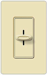 Lutron Skylark 600W Single Pole Slide Almond Dimmer
