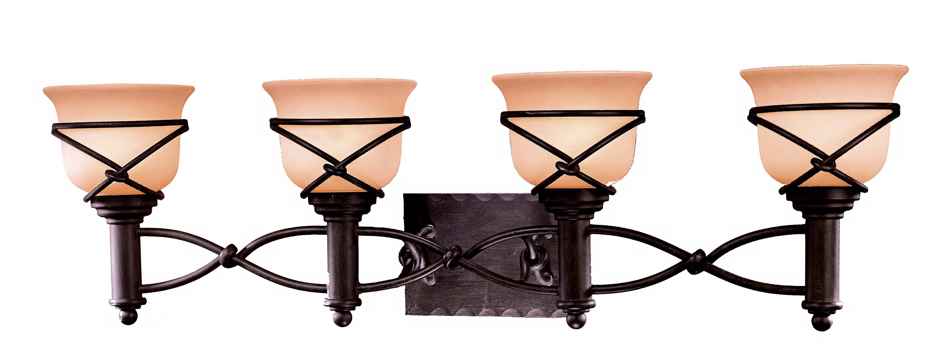 Minka Knotted Iron 34 3/4" Wide Four Light Bathroom Fixture