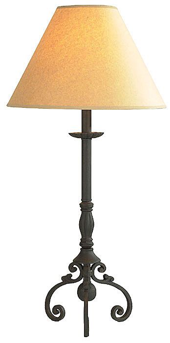 Tripod Iron Scroll Table Lamp