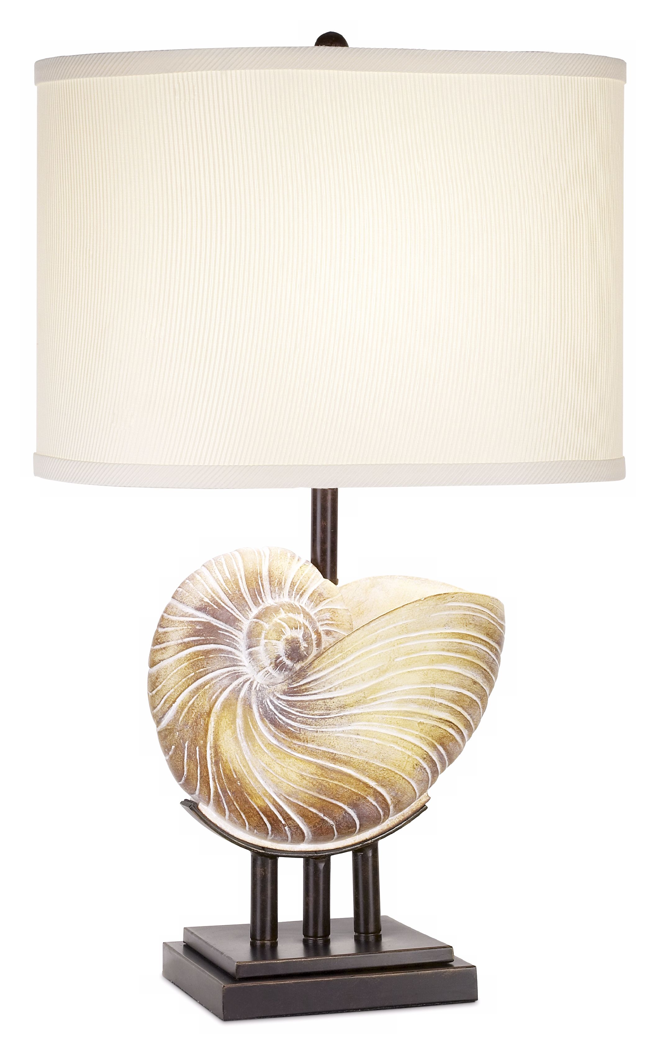 Nautilus Shell Bronze Finish Table Lamp