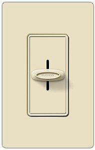 Lutron Skylark 600W Single Pole Slide Light Almond Dimmer